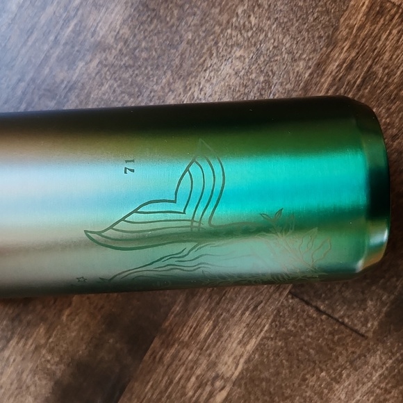 Starbucks turquoise and silver ombre mermaid tumbler - Picture 5 of 11